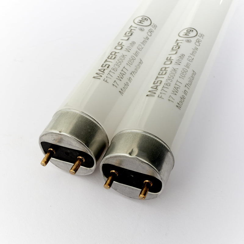 F17T8/835 (2 Pack) 2FT Fluorescent Tube Light Bulb T8 3500K Neutral White 17W 17Watt Replaces F17T8 F17T8/SP35/ECO F17T8/SPX35/ECO F17T8/735 F17T8/TL835/Alto F17T8/TL735 F17T8/TL935 FO17/835/ECO