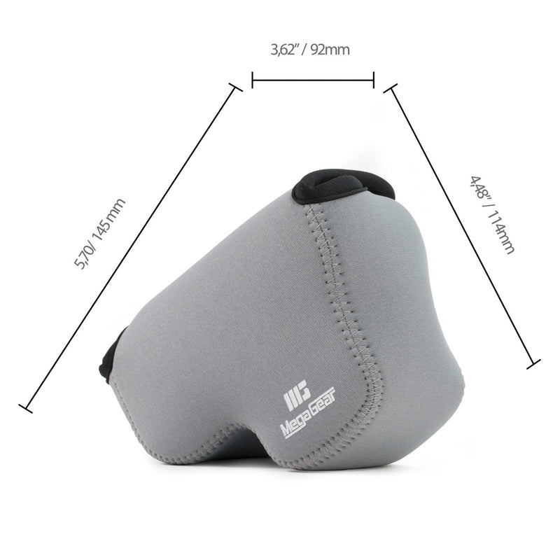 MegaGear ''Ultra Light'' Neoprene Camera Case Bag with Carabiner for Nikon COOLPIX B500 Digital Camera (Gray) Gray