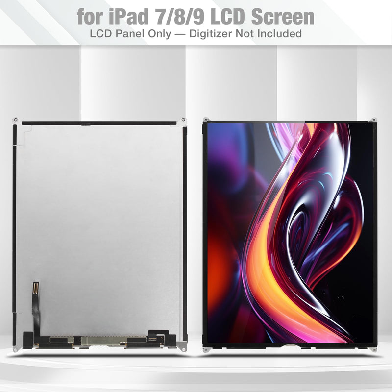 for iPad 7/8/9 Gen 10.2" LCD Screen Replacement Kit | For iPad 7th (A2197/A2198/A2200), 8th (A2270/A2428/A2429/A2430), 9th (A2602-A2605),LCD Only, Not Touch,Tools Included.