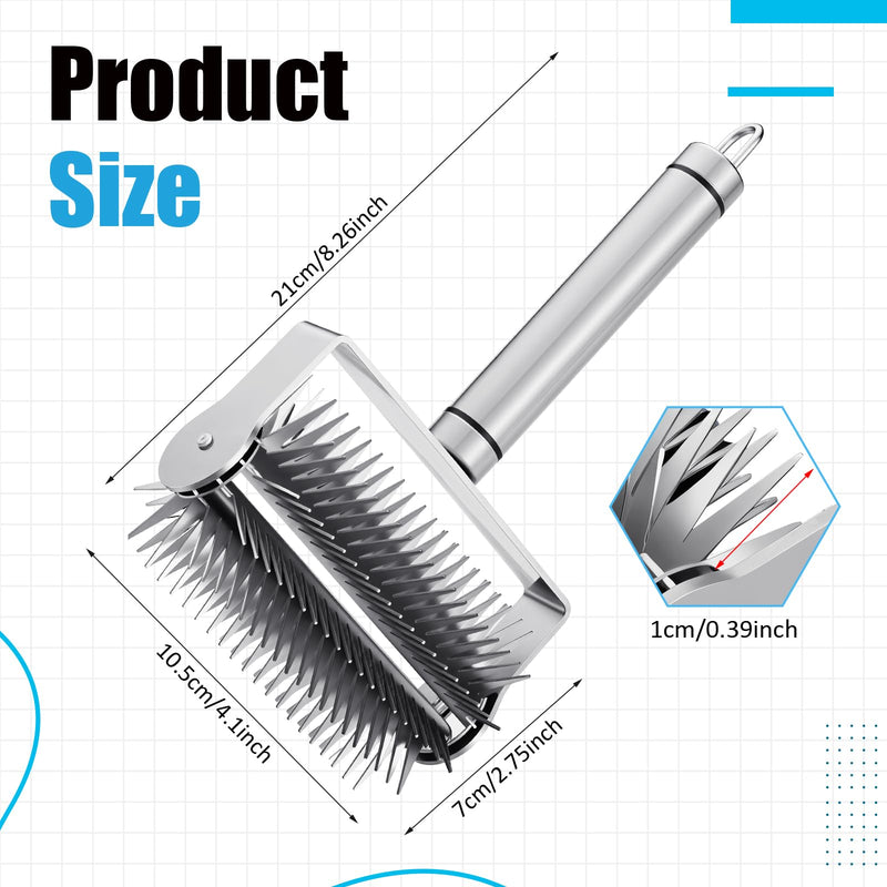 Wonderjune Freeze Drying Pin Roller for Blueberries Stainless Steel, Honey Uncapping Roller