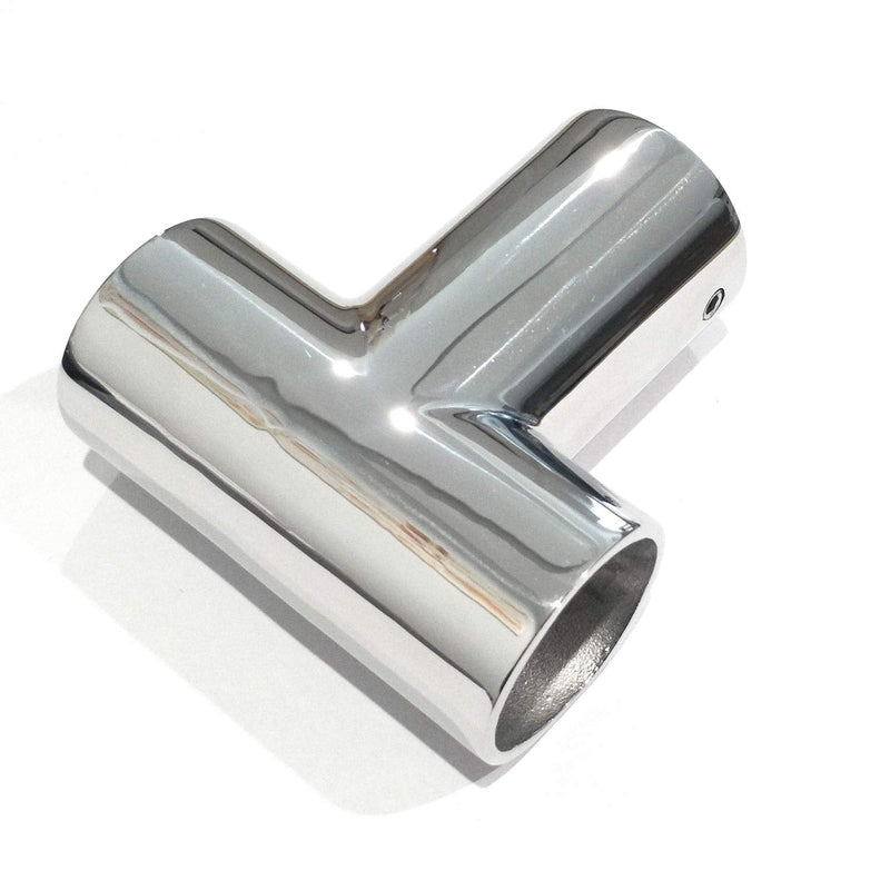 NRC&XRC Marine Grade 316 Stainless Steel Polished Boat Yacht Deck Hand Tee for 7/8",1INCH,1-1/5INCH,1-1/4INPipe FOR 1-1/5" PIPE