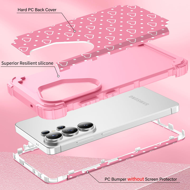Hocase for Samsung Galaxy S26 Ultra Case, Hearts/Polka Dots For Samsung Galaxy S26 Ultra 2026