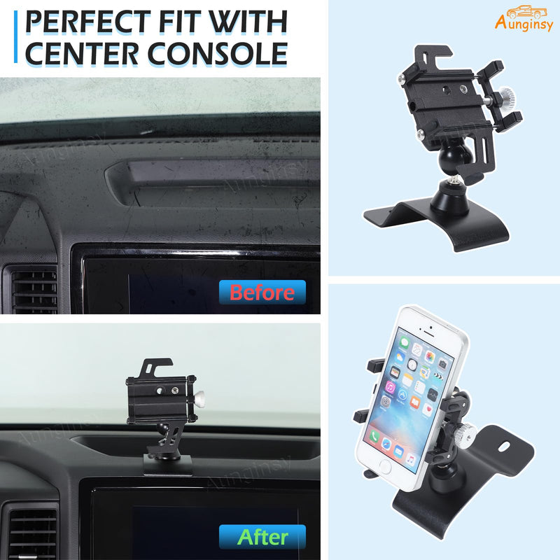 Aunginsy Car Phone Mount Compatible with Nissan Frontier 2022-2024 Center Console Phone Holder Dash Panel Mobile Phone Bracket Universal Cell Phone Navigation Stand Fit All Smart Phones Accessories Style C