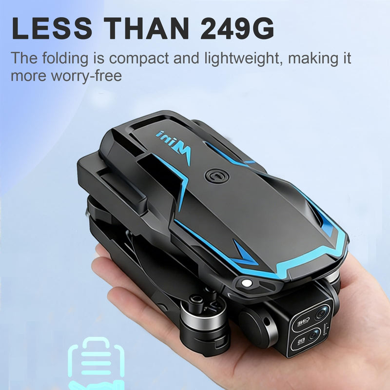 Drone with Camera for Kids Adults Beginners FPV RC Mini Drone One-Key Take Off/Landing 3 Speeds blue