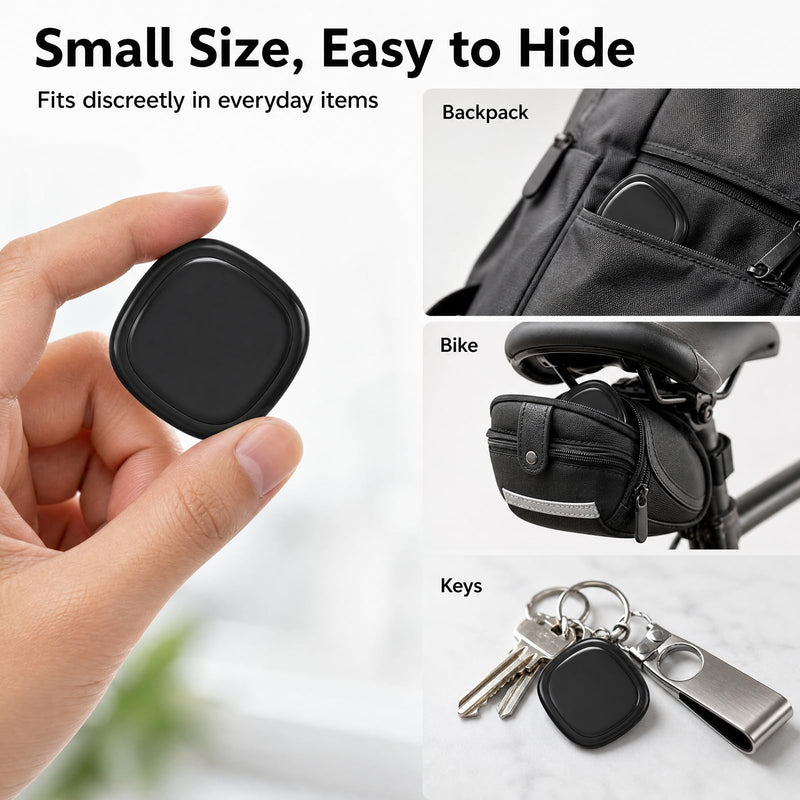 GPS Tracker for Vehicles, Mini Hidden Magnetic Car GPS Tracker, Global Coverage Real-Time Locator for Cars, Assets, Pets, Kids & Elderly, No Subscription, No Monthly Fee, No SIM Card Needed