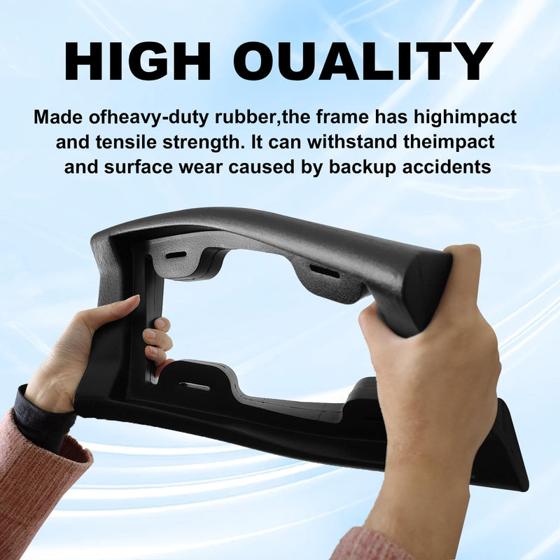 Car 2.3 Inch Thick Rubber License Plate Fixed Frame License Plate Bumper Flexible Rubber Bumper Guard License Plate Frame Fit for Cars Trucks SUVs Vans