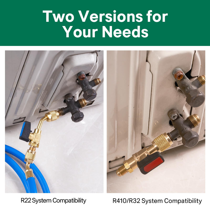 HONGSEN Low Loss Fittings HVAC Tools, Mini Split Air Conditioner Manifold, Refrigerant Charging Valve Compatible with R22 Refrigerant for Home AC
