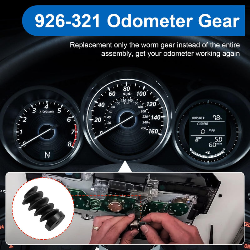926-321 Odometer Gear Kit Replacement for Ford Ranger and F150 Speedometer Worm Gear, Compatible with Select Ford/Mazda/Mercury Models Fixes Odometer (1 Pack)