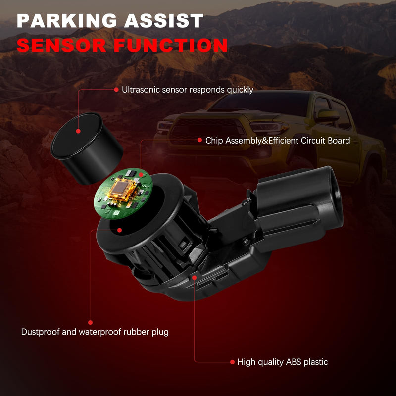Parking Assist Sensor Compatible with Toyota RAV4 2014-2018,Tacoma 2015-2022,Tunder 2014-2021,Replace#89341-0C010 89341-0C020 PPS65,1PCS Reverse Rear Backup Bumper Parking Sensors 1-PC 89341-0C010