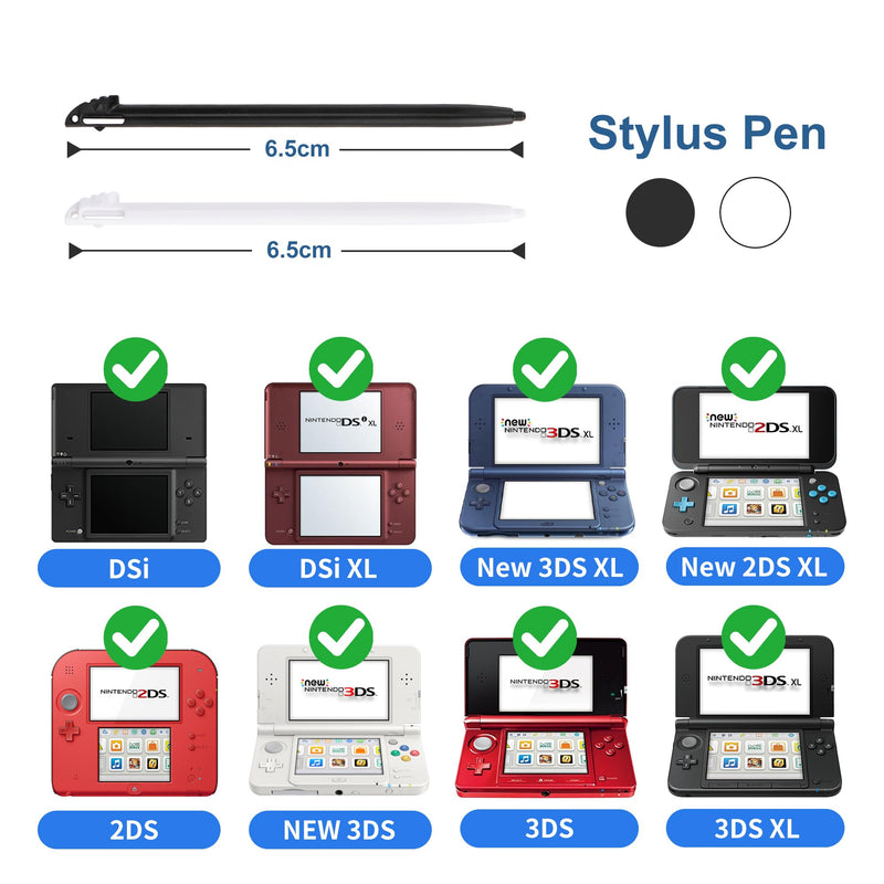 3DS Charger Head Set with USB Wall Charger, Stylus Pens & Repair Tools for Portable Devices Dark Grey Dark Grey/Light Grey