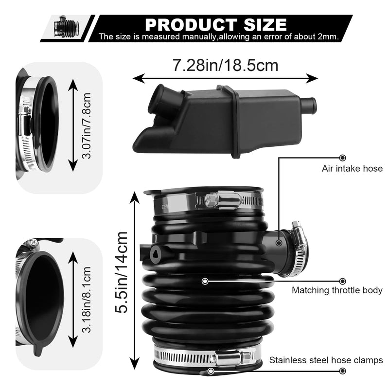 Engine Air Intake Hose(With clamp) for Nissan Murano 2015-2023 Pathfinder 2013-2016 Infiniti QX60 2014-2016 JX35 2013 Replacement Part Number 165763JA0A 16576-3JA0A，004B，A27624
