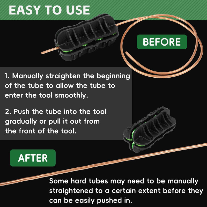  [AUSTRALIA] - Handheld Tubing Straightener, 3/16 Inch O.D. Tube Straightening Tool for Brake Line Fuel Line Copper/Aluminum/Steel Coils