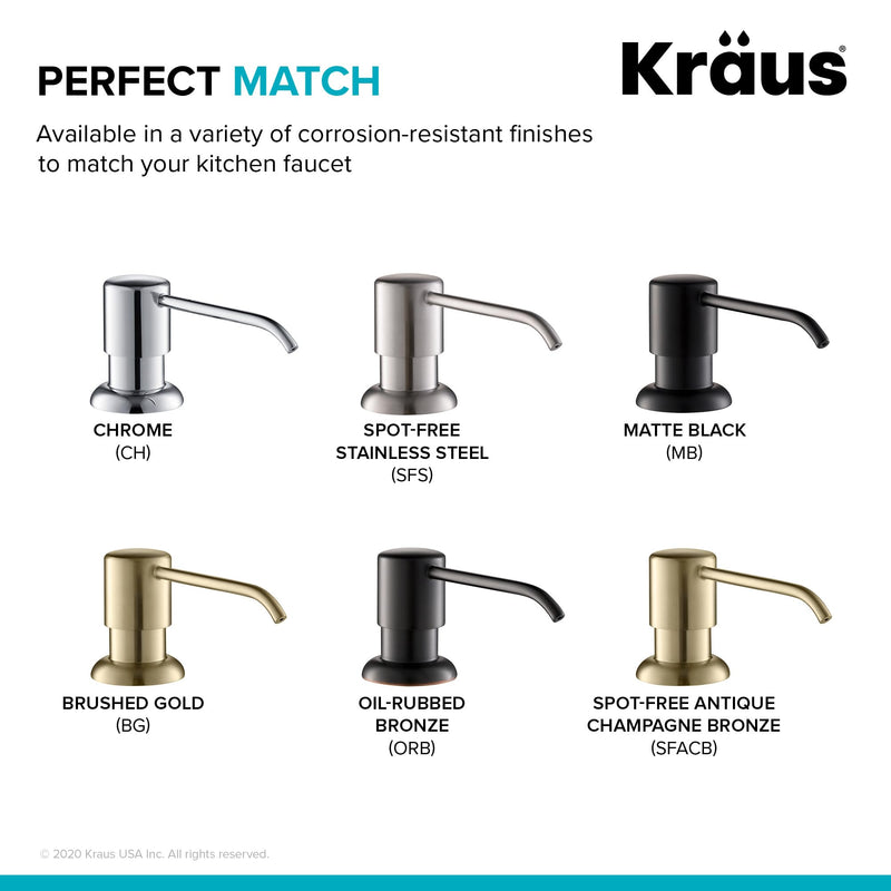  [AUSTRALIA] - KRAUS Boden Kitchen Soap and Lotion Dispenser in Spot Free Antique Champagne Bronze, KSD-53SFACB