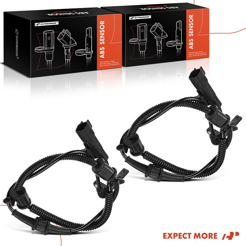 A-Premium 2PC Set Front ABS Wheel Speed Sensors Compatible with Buick Allure 2010, LaCrosse 2010-2013, Regal 2012 2013 & Saab 9-5 2011, Sedan - Front Driver and Passenger Side
