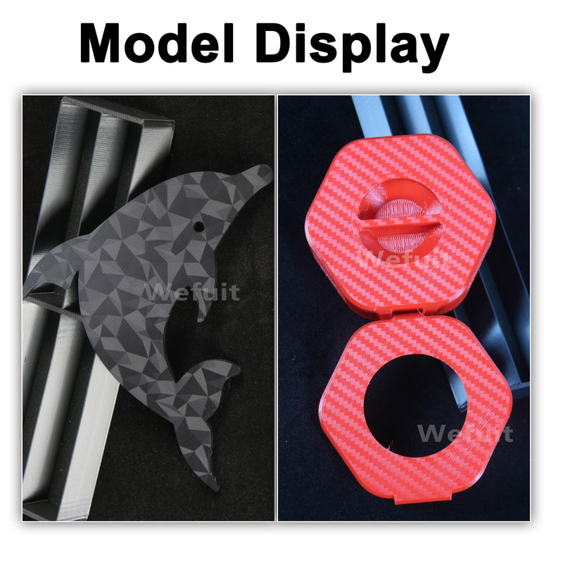 Carbon Fiber + Diamond Hot Bed for Bambu Lab H2D/H2S Build Plate 355x346mm Double Sided PEO PET Build Plate Flexible Removable Spring Steel Heated Bed Printing Platform for Bambus H2D/H2S 3D Printer PEO+ PET