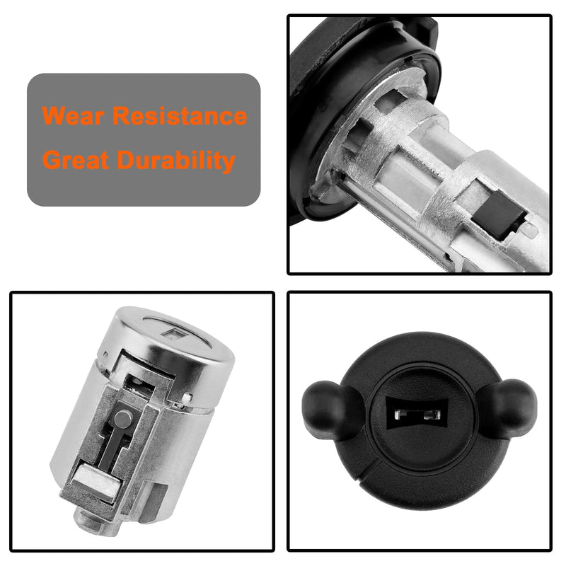 Ignition Switch Lock Cylinder & Four Door Lock Cylinders with 2 Keys, Compatible with 2001-2007 Chevy Express 1500/2500/3500, GMC Savana 1500/2500/3500, Replace#: 704600, 706591