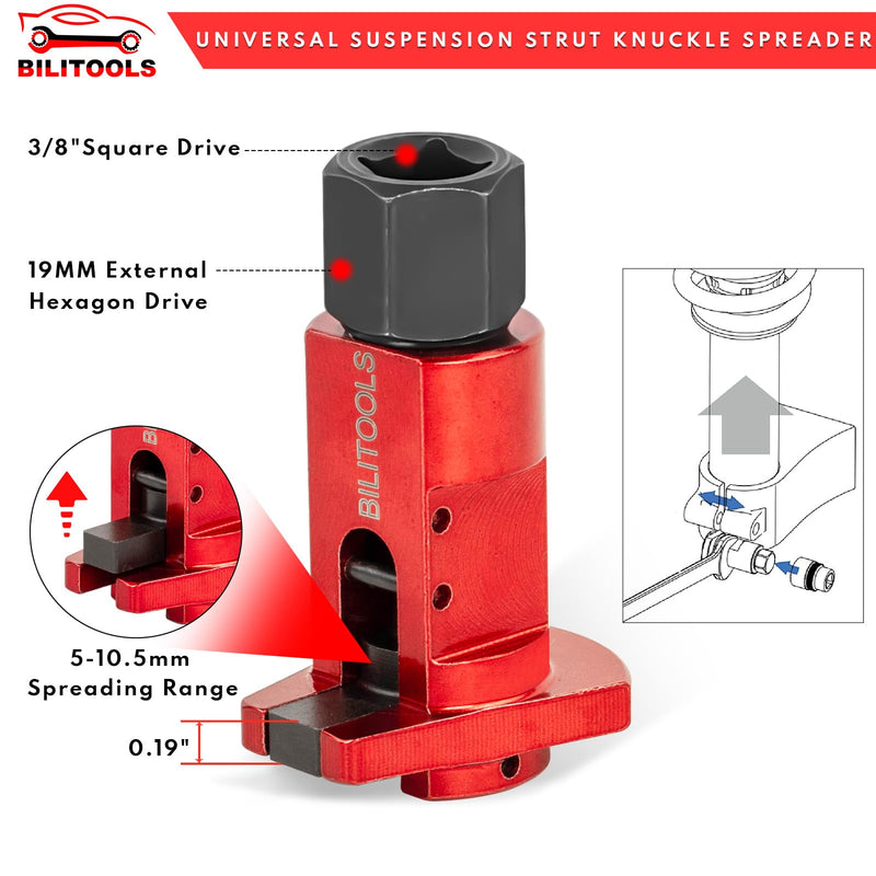 BILITOOLS Strut Spreader Tool Universal Suspension Strut Steering Knuckle Spindle Spreader 5.0 – 10.5 mm Strut Spreader - Universal