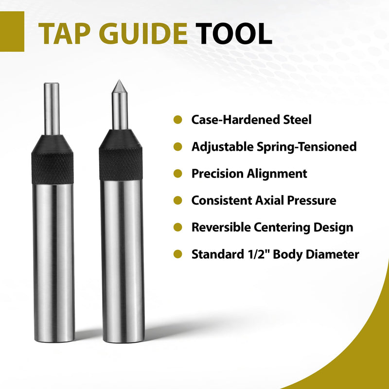 Brown & Sharpe Adjustable Spring Loaded Tap Guide for Tap Alignment, 1/2" Hardened Shank Diameter, for Threading Lathe Mill Jig Bore 1-(Pack)