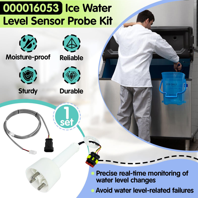 000016053 Ice Water Level Sensor Probe Kit Replacement Compatible with Manitowoc Ice Machines, Commercial Ice Maker Parts with Harness