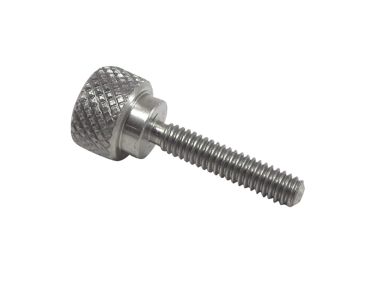 10 Pack 8-32 x 3/4 Inch Threads 303 Stainless Steel Diamond Knurled Thumb Screws Knobs with Straight Shoulders Right-Hand Threads SAE Flat Tip Uncoated
