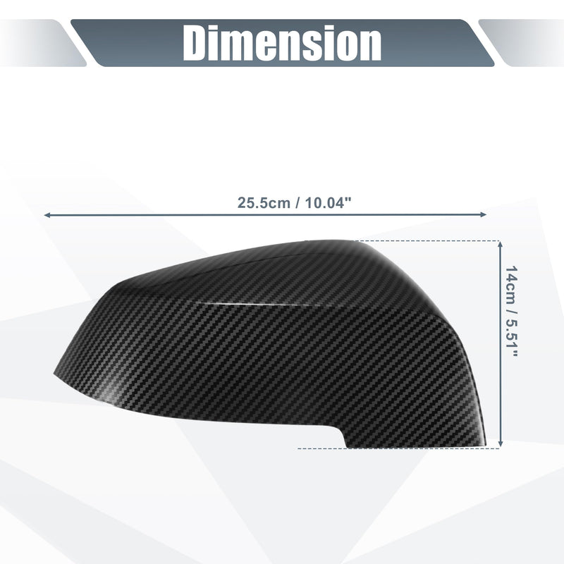 X AUTOHAUX Pair Car Rear View Driver Passenger Side Mirror Cover Cap Replacement Black Carbon Fiber Pattern for BMW F20 F22 F23 F30 F31 F32 F33 F36 F87 M2 X1 E84 Mirror Guard Covers