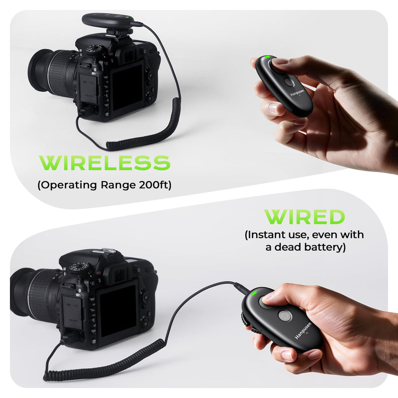 Rechargeable Camera Remote Shutter Release for Sony - Hanpusen Wireless & Wired Remote Control for Sony A7 V, A7C II, A7 III, A7 IV, ZV-E10, A6400, A9 III, A1, A7R V, A6700, ZV-E1, FX3, FX30,RX100 VII