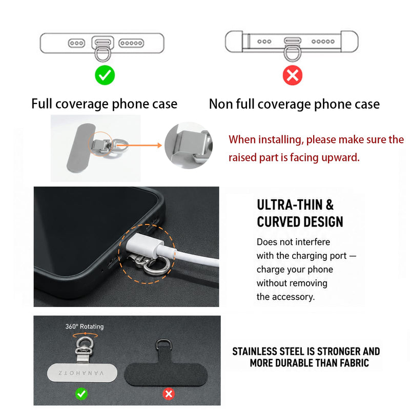Phone Wrist Strap, Adjustable Cell Phone Lanyard Strap | Charm Wrist Lanyard for Women and Men, for Phone Case, Anti Theft Phone Strap for Daily Use and Loss Prevention Off-white Gray