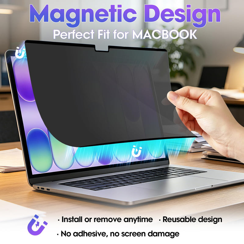 Anti-Spy Removable Shield Magnetic for MacBook Neo 13 Inch (2026, A18 Pro) Privacy Screen with 180° View Control, Ideal for Public Workspace MacBook Neo 13 Inch (2026, A18 Pro)