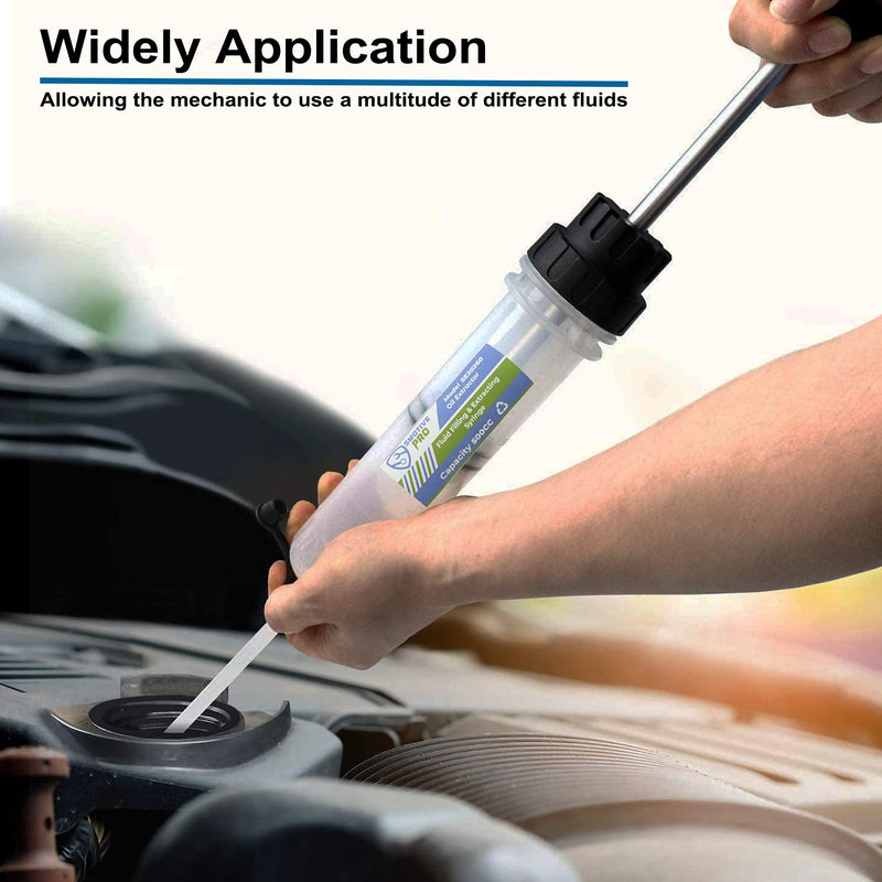 Engine Oil Extractor Pump Brake Fluid Extraction Syringe Vacuum Filling and Extracting Pump Capacity 500CC