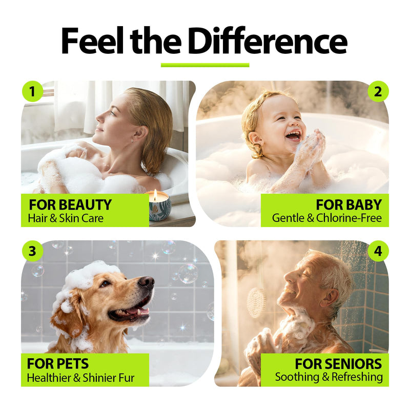 Shower Filter - Replacement Cartridges Compatible with Delta Clarifi, Reduces Dry Skin and Hair Damage (2 Pack) Lot de 2