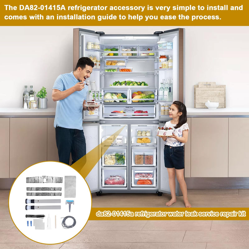 DA82-01415A Refrigerator Water Leak Service Repair Kit Replacement for Samsung Water Leakage Assembly Replace 3436781 DA97-06970A DA97-04049D AP5957964 PS1005968 Secondary Heater and Moisture Kit