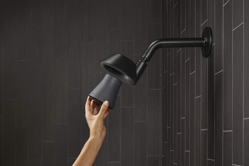Kohler Moxie Shower head and Waterproof Bluetooth Wireless Speaker, 1.75 GPM - Matte Black