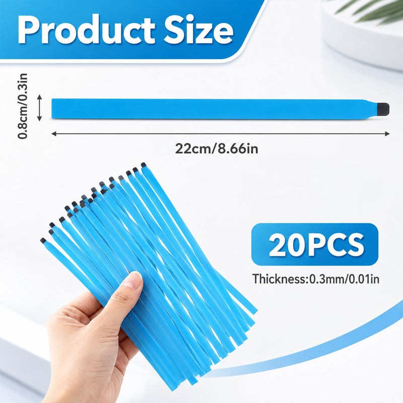 20PCS Laptop Double Sided Adhesive Screen Repair Tape | Blue Pull Tab Stretch Tapes Easy Stretch Adhesive Strips for Tablets Mobile Phones Laptop Lcd LED Screen Display Replacement