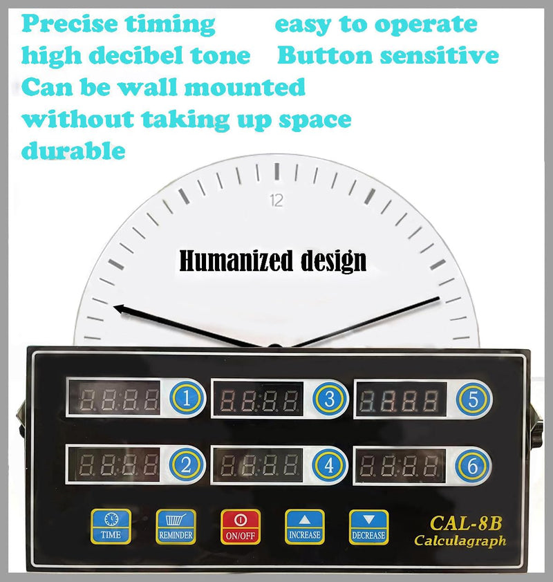 Kitchen Timer Commercial Restaurant Timer 6 Channel LED Digital Timers Loud Ring Alarm Cooking Reminder