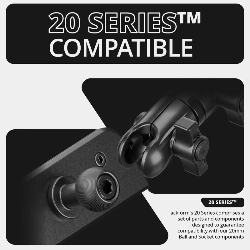 Tackform Link Vent Mount Magnetic Phone Holder - Compatible with MagSafe, 2020-2025 Ford Transit (Excluding Connect) | Not for Use with Factory 12" Screen | All Metal | Professional Grade, Heavy-Duty Black