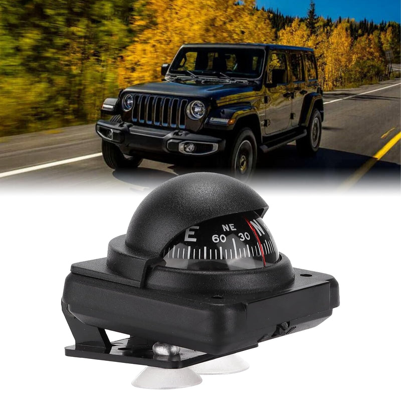 Automotive Compass Ball, Dashboard Adjustable Foldable Navigation Direction Pointing Guide Ball, Magnetic Compass with Adhesive Tape for Auto Cars Boats RV Vehicle Outdoor