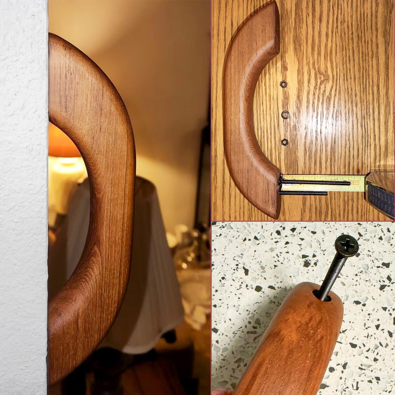 Teak Wood Handle Grab Handrail for Boat and RV 1