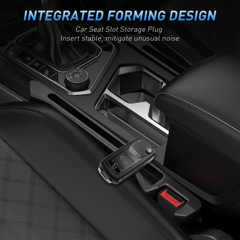 Car Seat Gap Filler 2Pack, Inserts Between Seats Console with Organizer Storage Upgraded Phone Holder Car Side Seat Gap Fillers Cars Front Seats Fill Plug Car Essentials for Vehicle SUV Truck (Black) Black