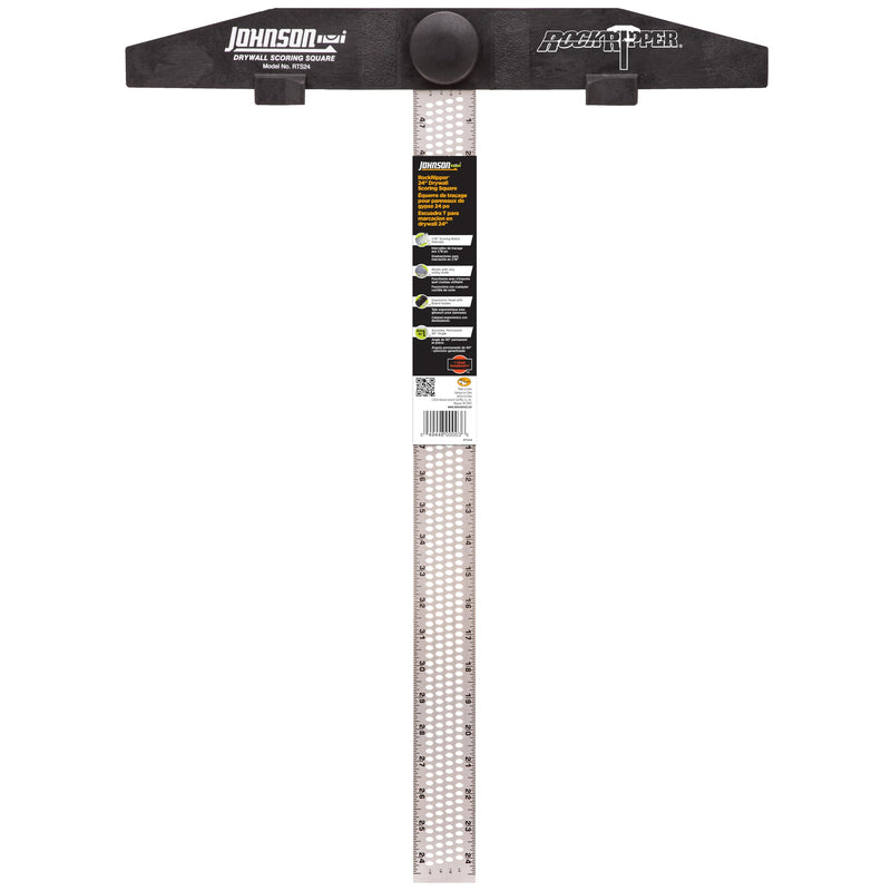 Johnson Level & Tool RTS24 RockRipper with Structo-Cast Head & Perforated Aluminum Blade, 24", Silver, 1 Square