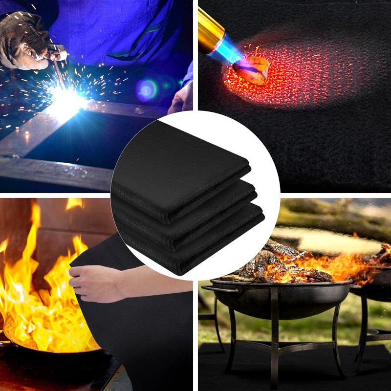 kanhiro Carbon Felt Welding Blanket Fireproof - 20" X 20" Heat Resistant Fabric 1800°F High Temp Insulation Blanket, Heat Shield Mat for Grill Stove Pit, Welding Pad for Plumbing Brazing 1/7 Inch (3.5mm) 20" x 20" - 1Pack