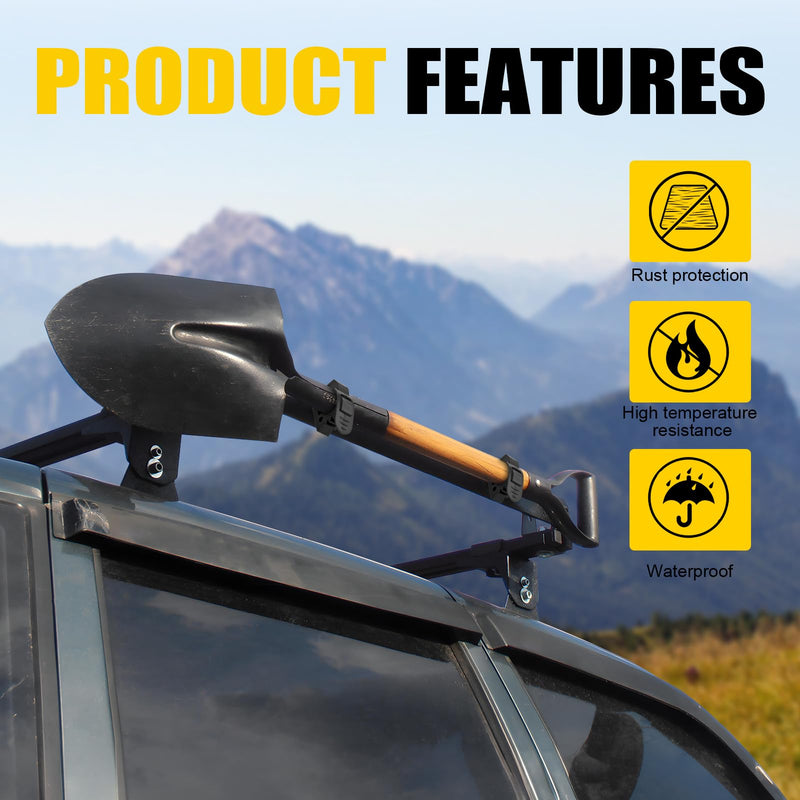 Quick Release Rubber Clamp Mount Shovel Axe Holder Mount Compatible With Truck Boats Trains Vans Or Wall Fits for 1-1/7'' to 1-3/7'' Diameter Tool Or Round Tube 13PCS 13 Pack