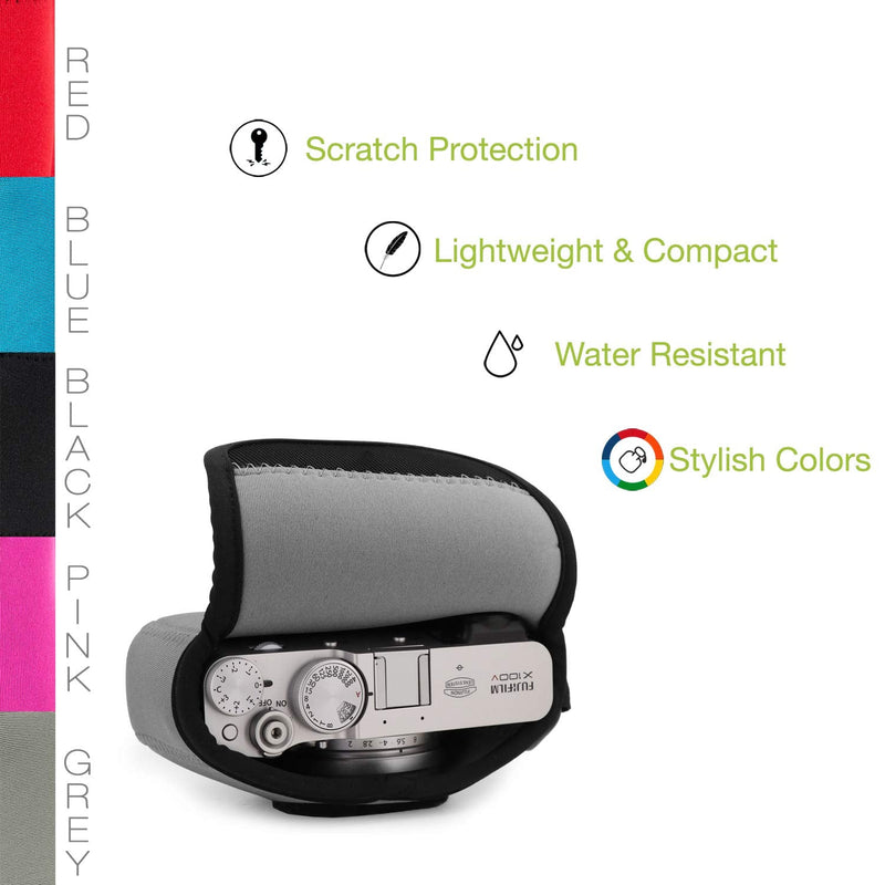 MegaGear Ultra Light Neoprene Camera Case compatible with Fujifilm X100V One Size Gray