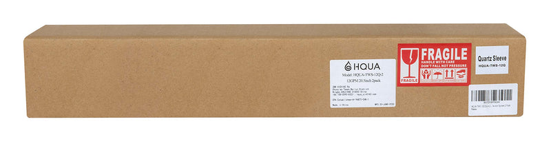 HQUA-TWS-12Q Quartz Sleeve Only Fit HQUA-TWS-12, TWS-121 UV Water Disinfection System,2 Pack, 6 o-rings contained.
