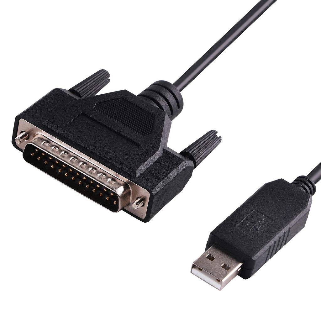 USB RS232 to DB25 Serial Adapter Cable for Fanuc CNC DNCLINK Configuration Copy Setting,Compatible wiith Windows,Linux,MAC OS,FT231XS Chip Inside 6FT