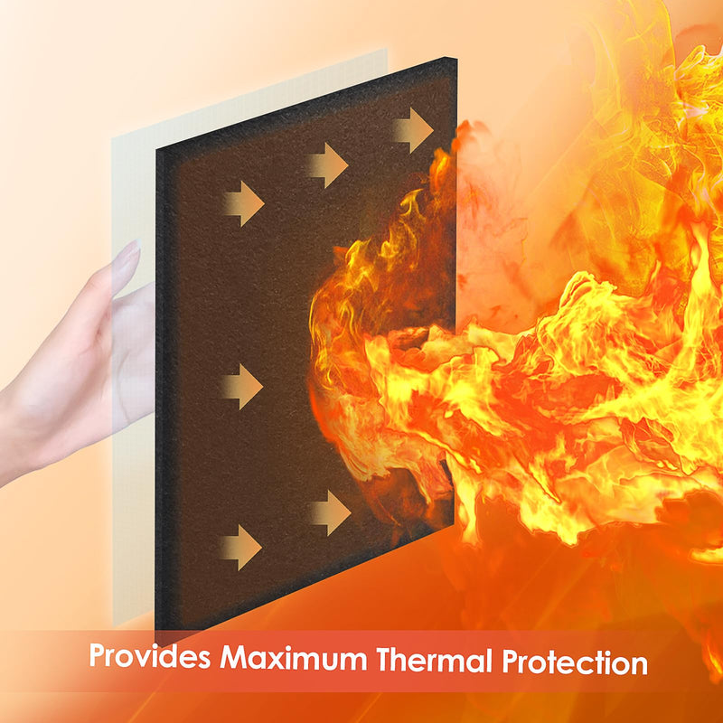6' x 4' Large Welding Blanket Fireproof, 1/5"(5mm) Thickened Heat Resistant Mat, Flame Retardant Carbon Felt Wick, Fire Resistant Insulation Blanket, Heat Shield for Soldering, Stove, Firepit, Grill 4' x 6'