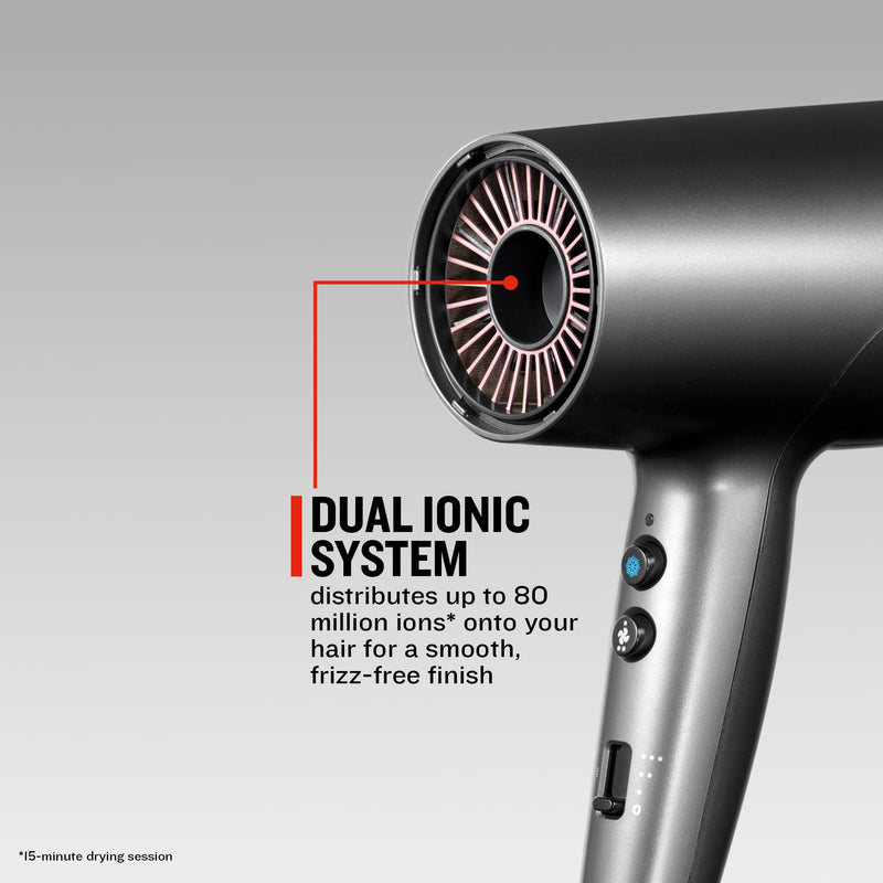 Remington ONE Dry and Style Hair Dryer, 2000W, 4 Attachments | Salon Performance for Faster Drying, Compact Design, Dual Ionic System, 8 Heat Settings, styling attachments included