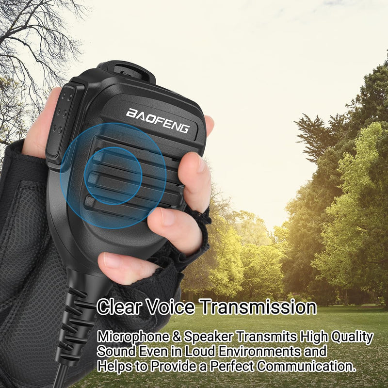 BAOFENG Microphone Handheld Heavy Speaker Ham Radio MicSpeaker Radio Accessories for UV-5R AR-5RM BF-F8HP PRO UV-21R for Retevis Kenwood Walkie Talkies