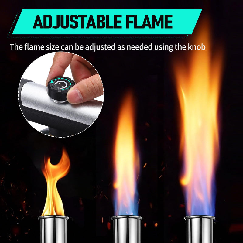 Propane Torch, Torch Lighter with Max Fire Trigger, Blow Torch Gun with Adjustable Flame & Safety Lock, Flame Thrower for Grill, Cooking, BBQ(Tank Not Included)