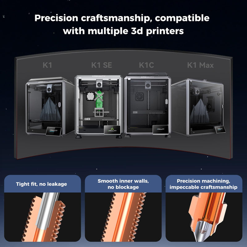 Creality Official 2025 K1/K1C/K1 SE/K1 Max Upgrade Ceramic Heating Block Kit, New Version Terminal with Buckle, 600mm/s High-Speed Hotend with Unicorn Quick-Swap Nozzle for K1 Series 3D Printer