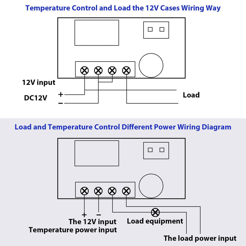 4 Pieces 12V Electronic Temperature Controller Programmable -50 to 110 Degree Celsius Heating/Cooling Thermostat Control Switch Module Ntc Waterproof Sensor Probe Dual Color LED Display Monitor 4